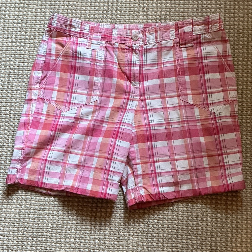 Style & Co. Pink Plaid Women's  Shorts
